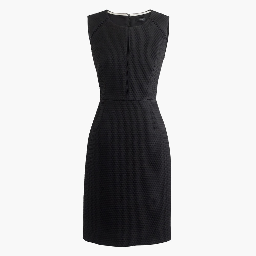 J.Crew Portfolio dress in black matelasse fabric - EUC